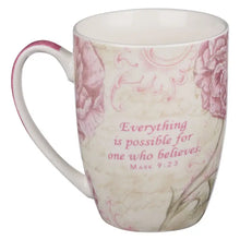 Load image into Gallery viewer, Mug - Believe Pink Butterfly - Mark 9:23

