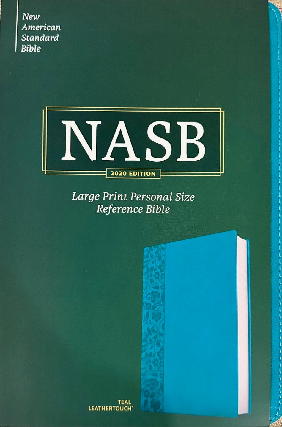 NASB 2020 Large Print Personal Size Reference Bible - Teal Leathertouch