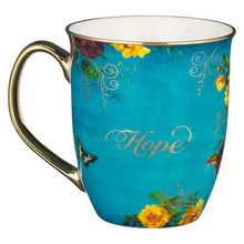 Load image into Gallery viewer, Mug - Hope Teal Butterfly - Isaiah 40:31
