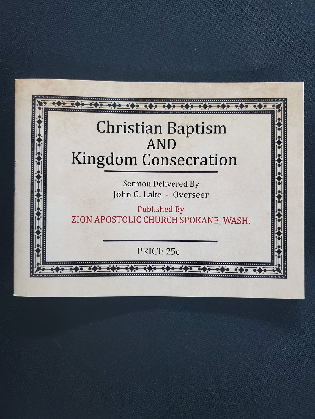 Christian Baptism AND Kingdom Consecration